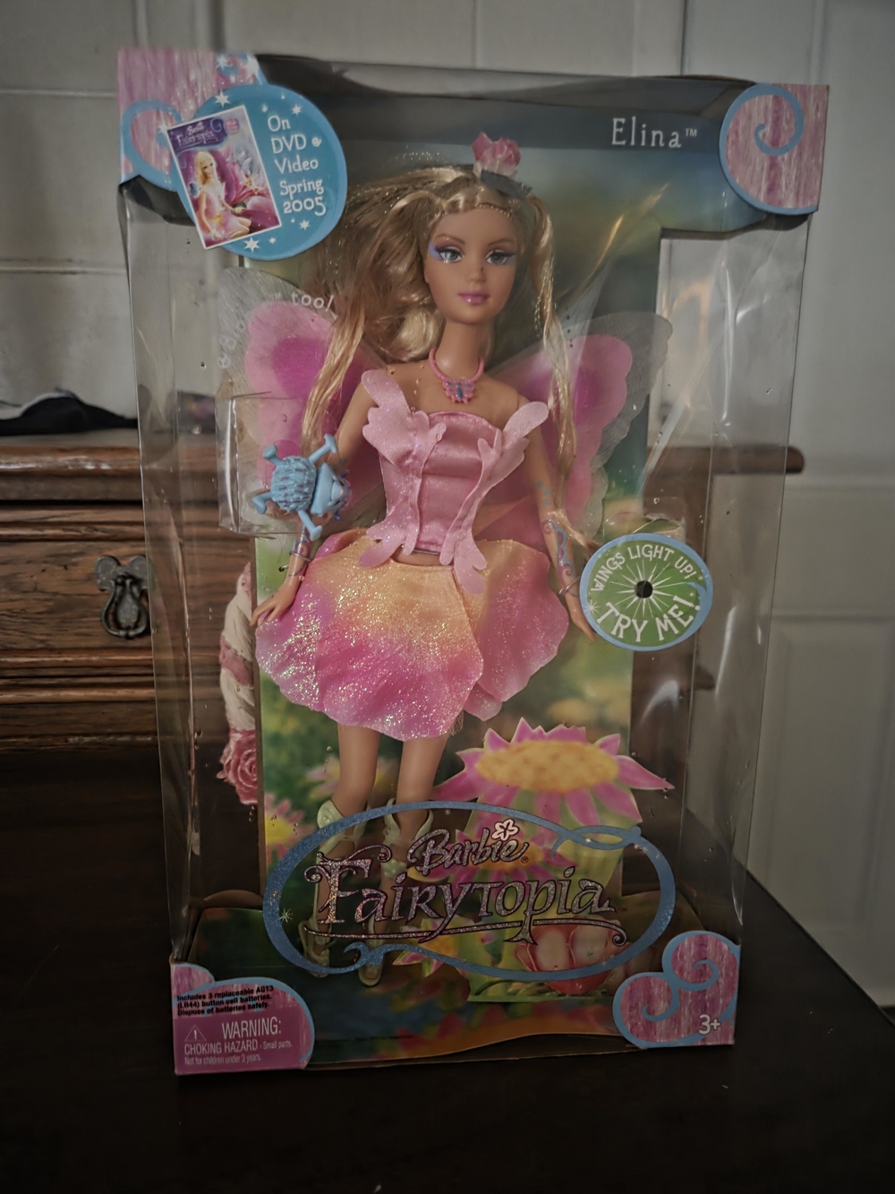RARE 2005 Barbie Fairytopia Elina Pink Fairy Doll ***read Description***